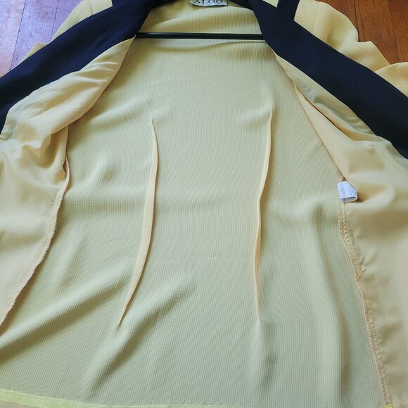 Vintage Yellow Blazer + Tank set, sz Small - Picture 16 of 17